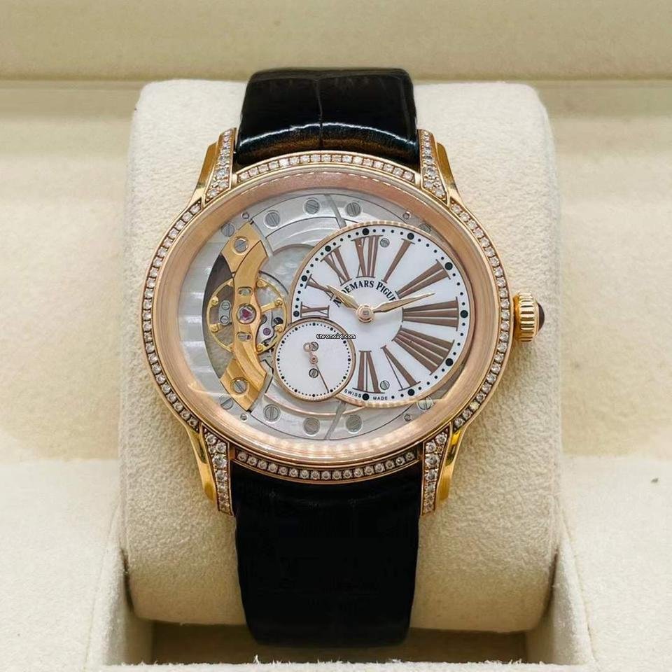 Audemars Piguet Millenary 77247OR Diamond Set Pink Gold Watch