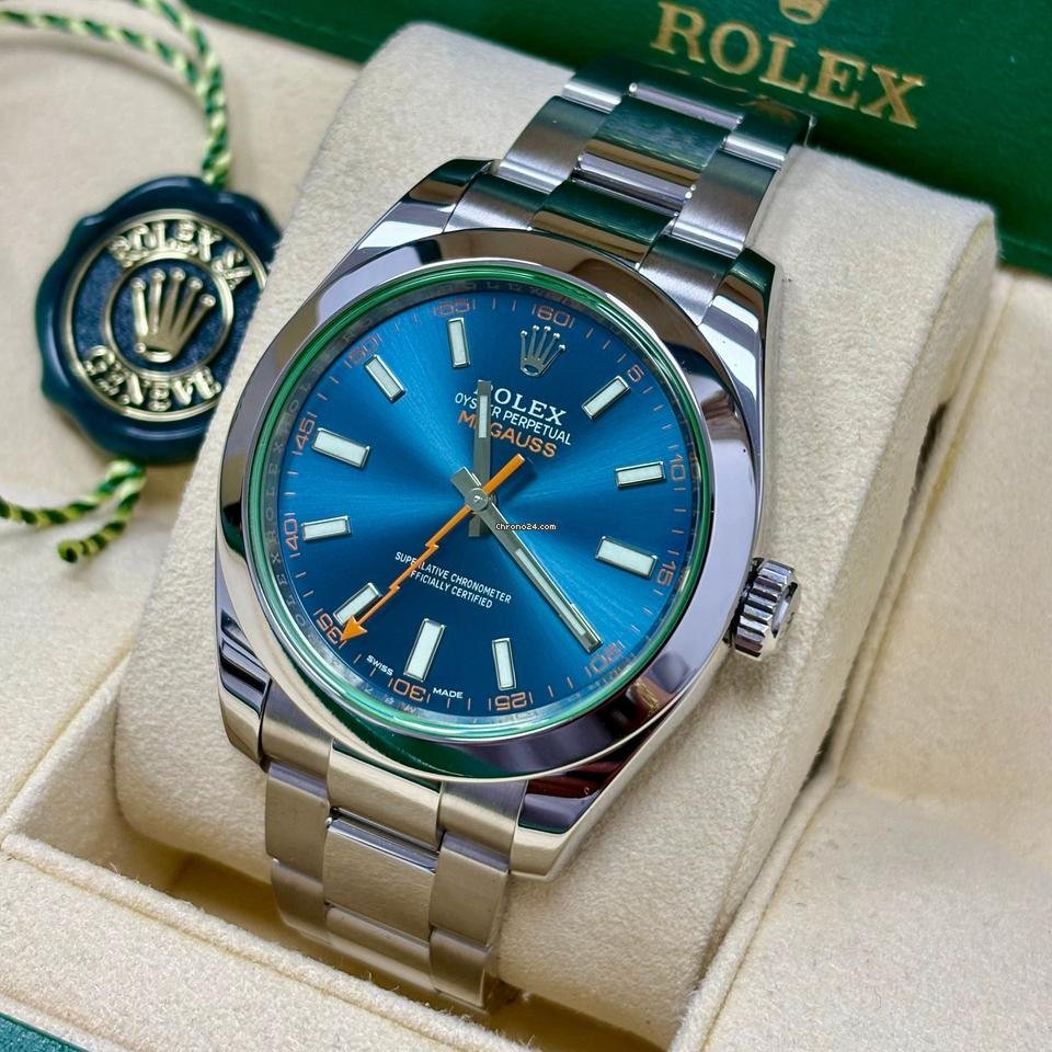 Rolex Milgauss Z Blue Green Sapphire Ref. 116400GV
