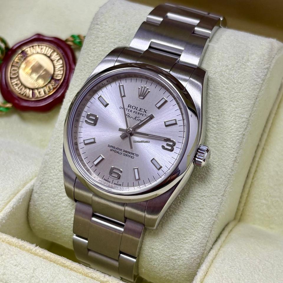 Rolex Oyster Perpetual 34 Silver Dial Ref. 114200