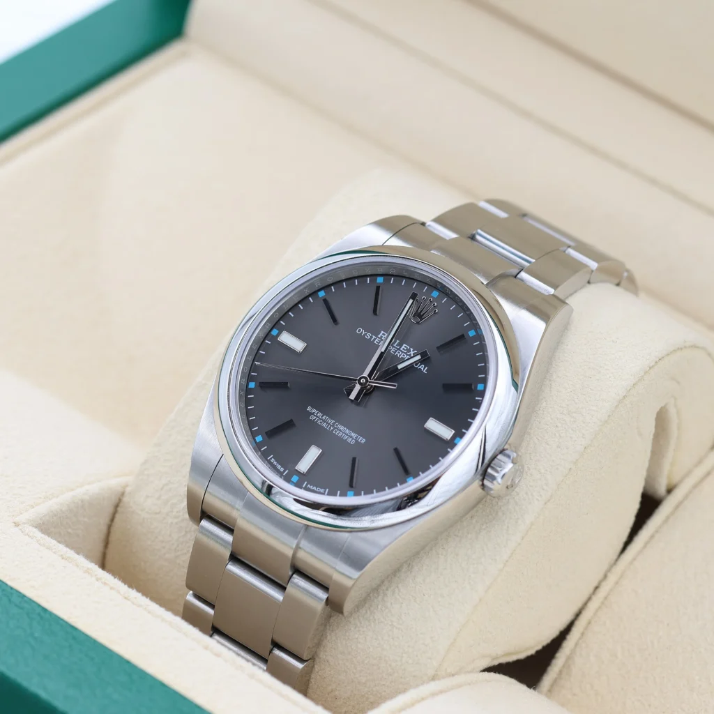 Rolex Oyster Perpetual 39 Rhodium Dial Ref. 114300