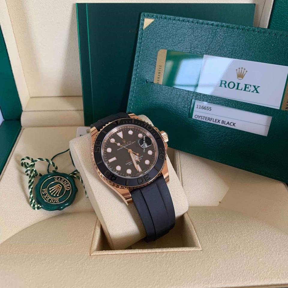 Rolex Yacht Master 40 Everose Gold Oysterflex Ref. 116655